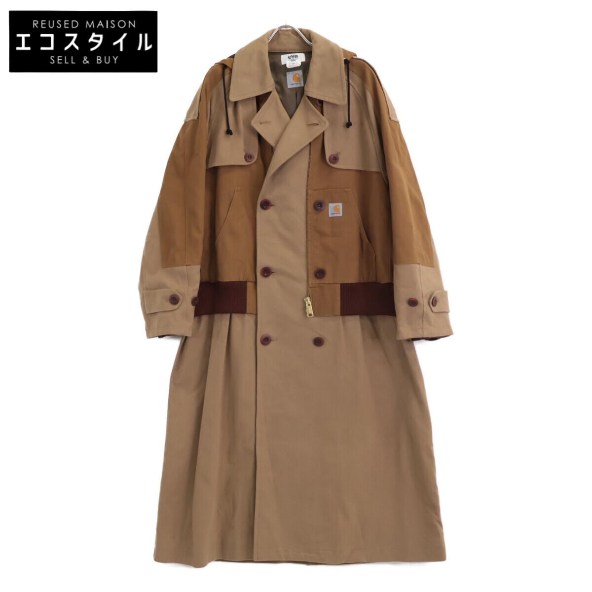 

eYe JUNYA WATANABE MAN x Carhartt 22AW Black Hooded Duffle Coat coat XS BrownUsed