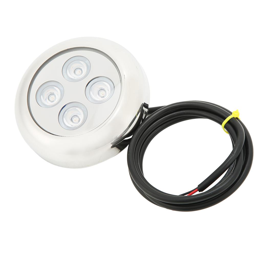 Marine Underwater Light 60 Degrees Angle IP68 Waterproof Seawater Interior Dome Lighting Swimming Pool Lamp White 6.6W