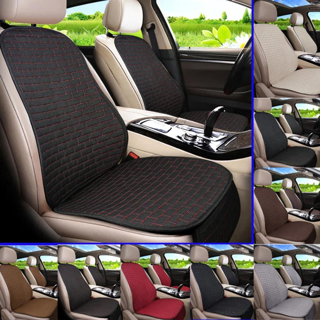 Car Flax Seat Cushion Protector Pad Car Seat Cover Front/Rear Seat Cover Automobile Cushion Pad Mat Backrest Auto Accessori