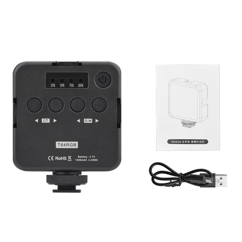 Dimmable and Rechargeable RGB Video Light for X4 Camera Video Photography with Detachable Clip Camera Video Light 1