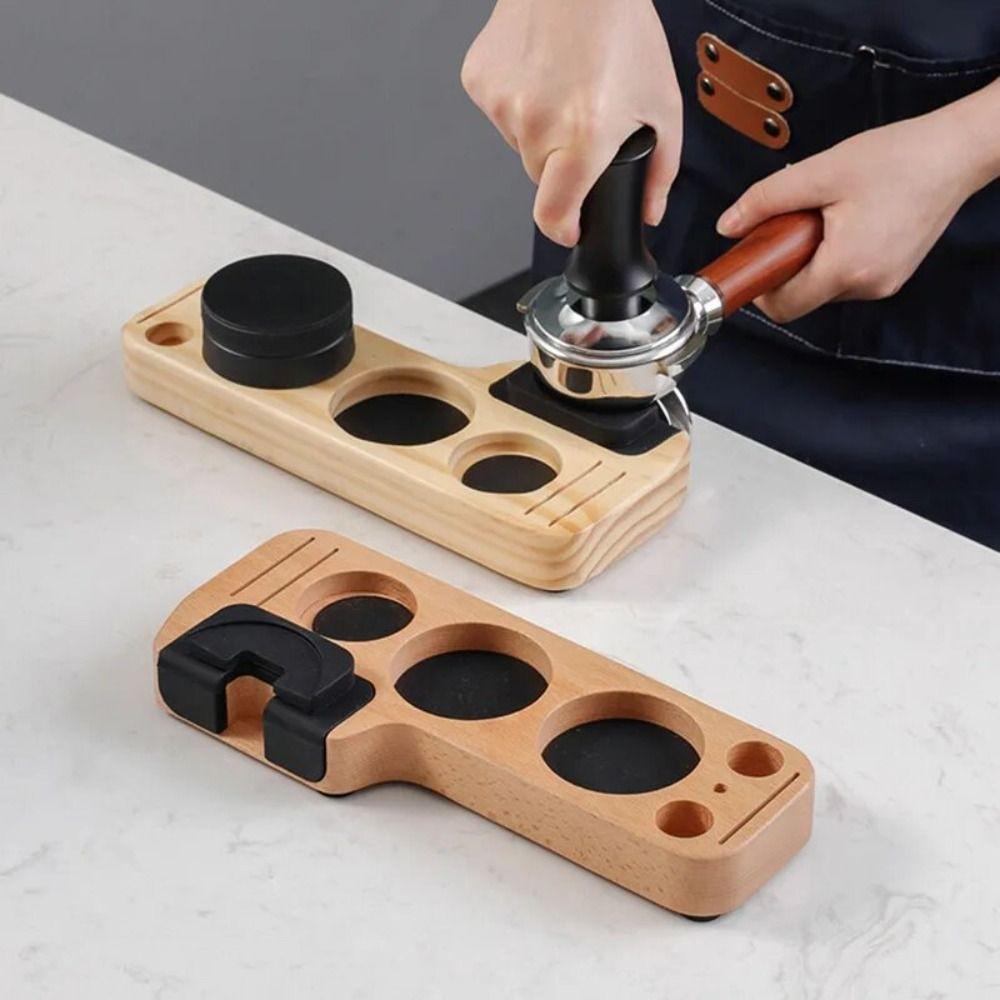 Convenient Coffeeware Portafilter Tamper Stand Wooden Tamper Mat Presser Holder  Home