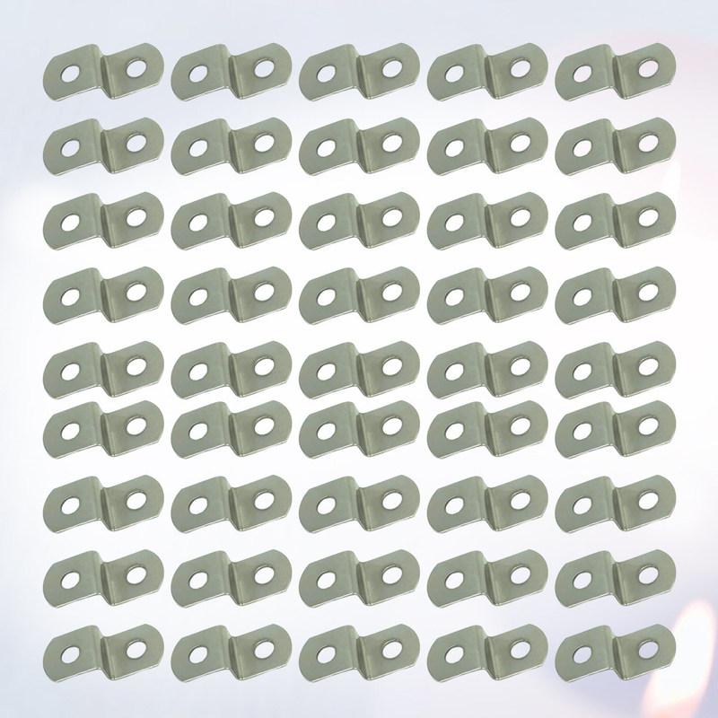130Pcs Picture Frame Accessories Metal Back Plates Small Nails Angled Hooks Heavy Duty Picture Hanging Kit for Photo Frames