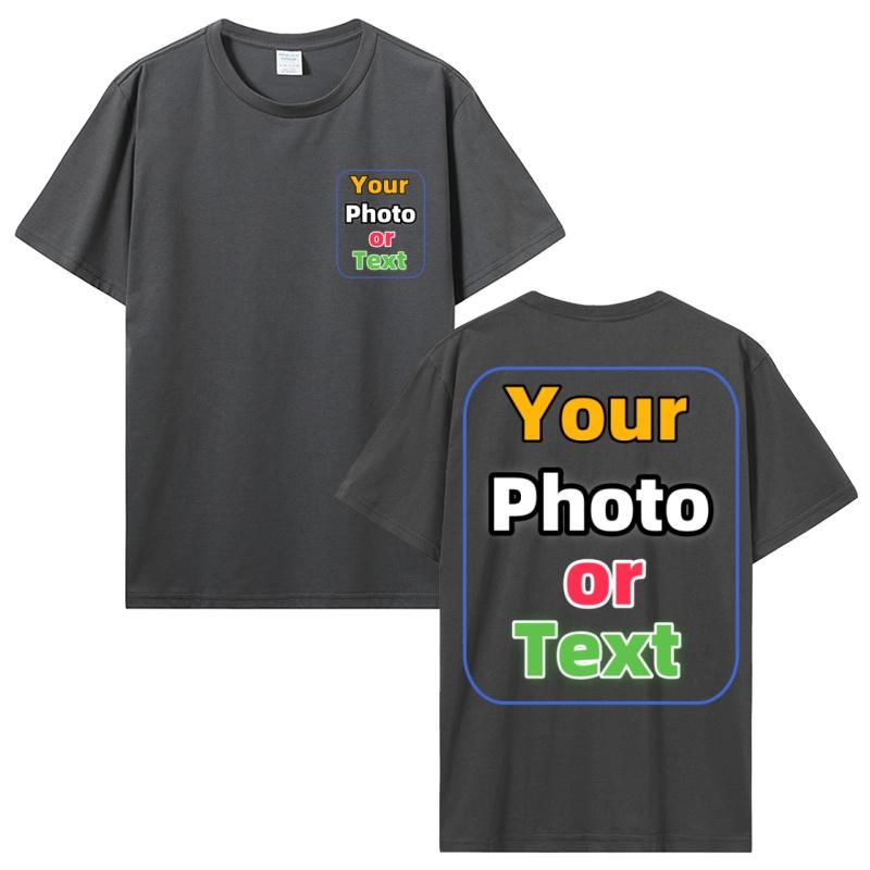 Custom T Shirt Customized T-shirt Personalized Tee Shirt Diy Print Your Photo Brand Logo Text Menunisex Cotton Tshirt Gift