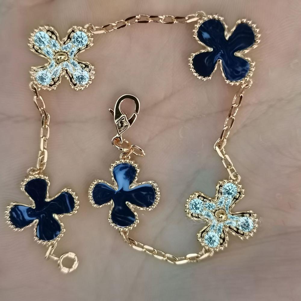 High Version Four-leaf Clover Bracelet Female Mother-of-pearl Agate Five-flower Ladies Bracelet