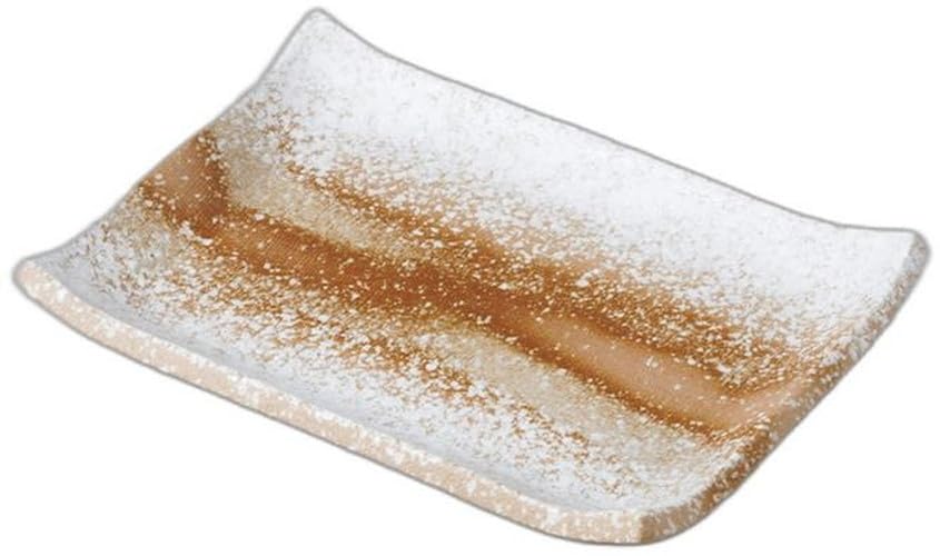 

White Iga Pottery Plate x x Pottery Plate Setomonohonpo [21 15.5 2.5cm]