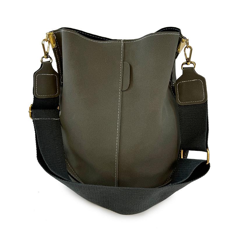 Bucket Bag - Chic Minimalist Shoulder and Crossbody Handbag for Women