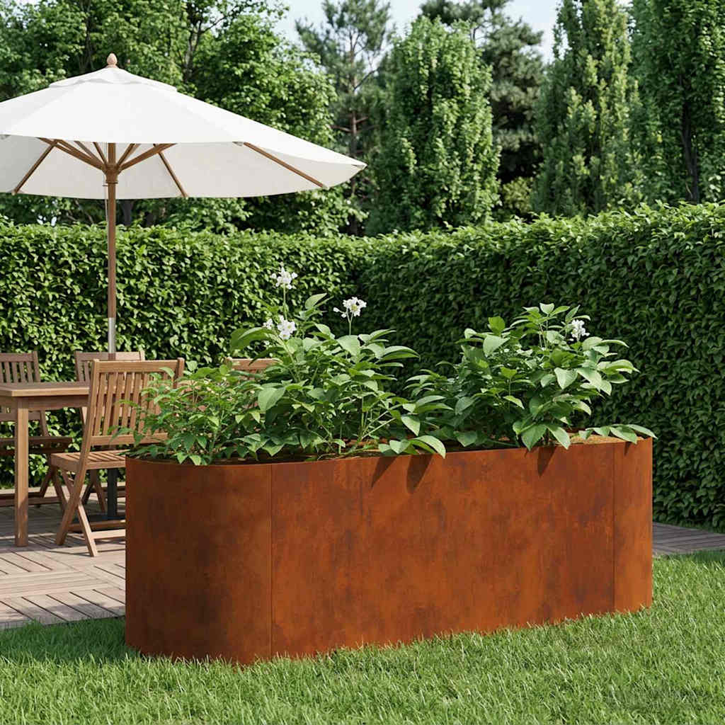 Raised Garden Bed Weatherproof Steel 120 X 40 X 40 Cm
