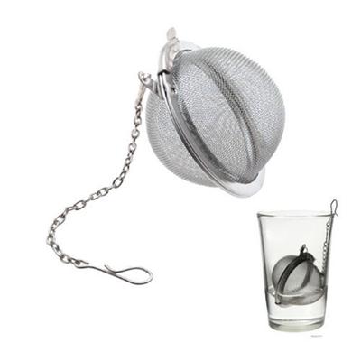 Mesh Tea Spoon Locking Spic Ball Stainless Steel Tea Spoon Filter with Chain Special Tea Filter