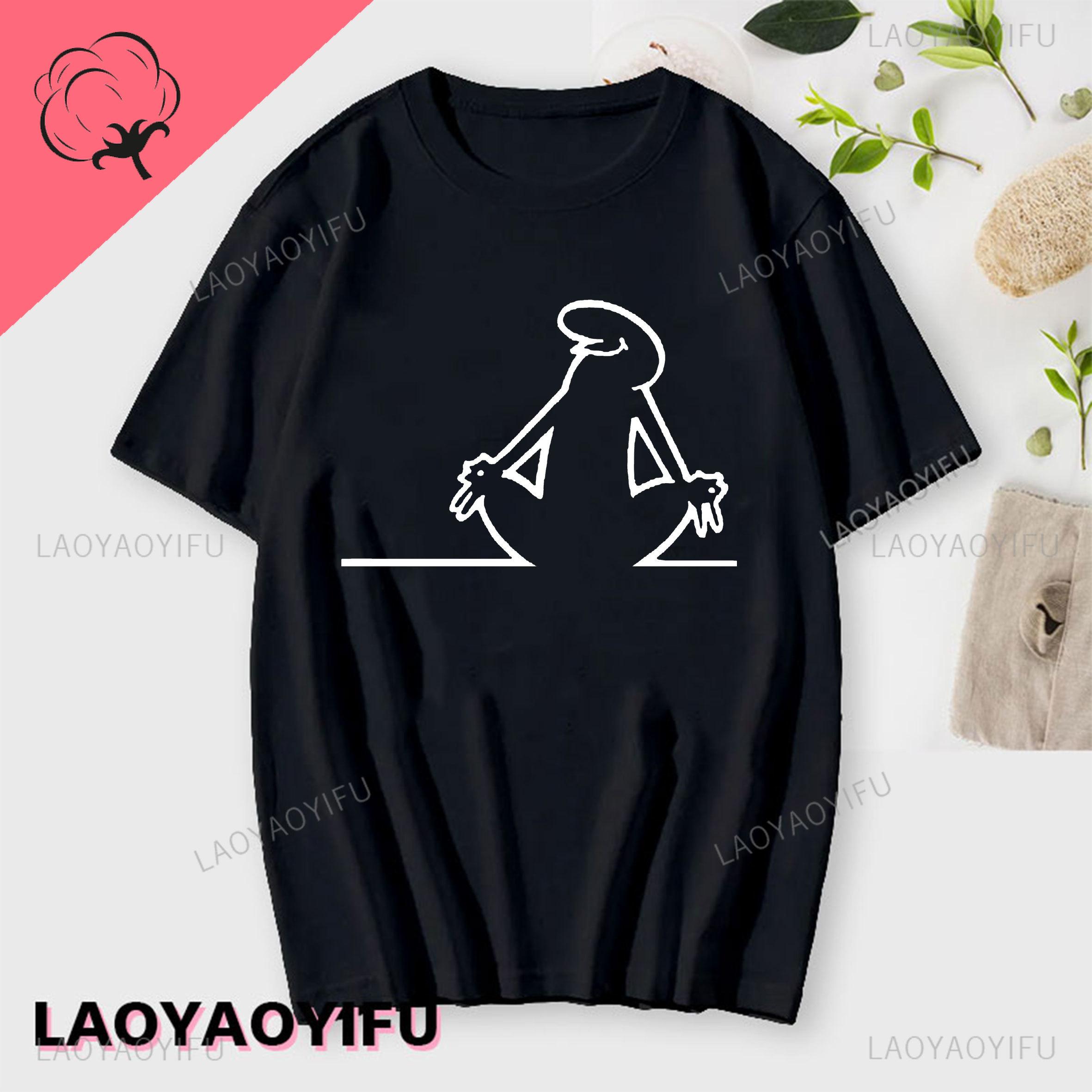 

La Line The Line Osvaldo Cavandoli TV Унісекс Унісекс Стиль Вуличний одяг Модна бавовняна футболка з круглим вирізом Повсякденна літня майка Унісекс S