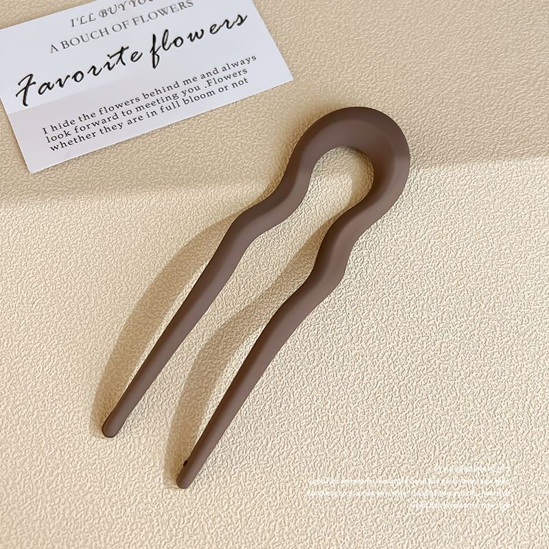 New Simple Matte Wave U-shaped Solid Color Hairpin Women Versatile Elegant Pan Hair Clip for Girl Hair Accessories
