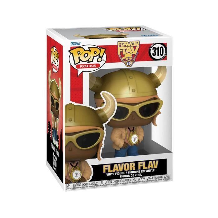 Figurine POP! Flavor Flav 9 cm - FUNKO - Modèle Flavor Flav - Blanc - Mixte - Adulte