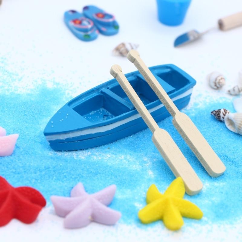 Creative Beach Scene Display Set with Accessories For Doll House Enthusiasts Microlandscape Beach Seashore Scene Setting