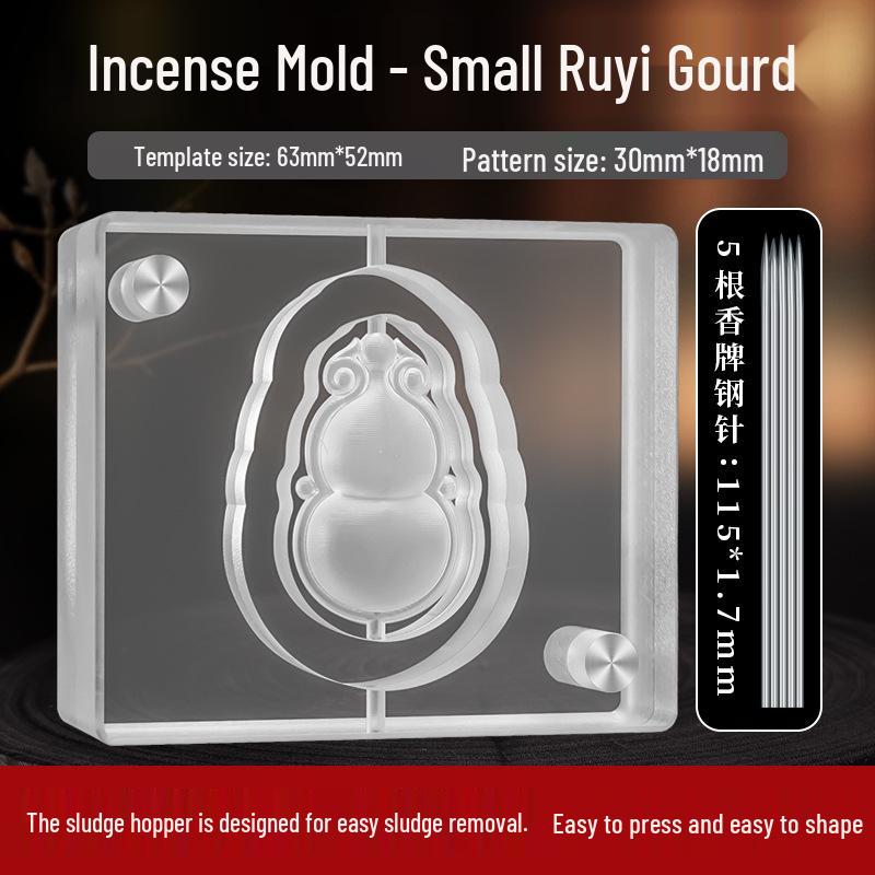 Double-Sided Acrylic Gourd Incense Mold for DIY Herbal Medicine Tablets