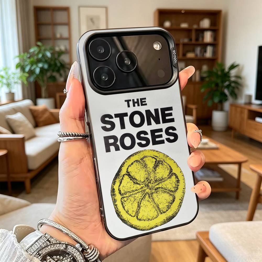 The S-Stone Z-Roses Band Singer Phone Case For iPhone17,16,15,14,13,12,11 Plus,Pro Max,XS,Colorful Silver Phone case Funda Cover