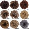 LUPU Syntetické dámské kudrnaté vlasy drdol Doplňky do vlasů elastické rozcuchané vlnité drdoly prodlužování vlasů ombre hnědá červená černá