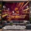 Wall Hanging Tapestry Custom NameBrisbane Broncos Pattern Personalized Printed Fabric Wall Decor