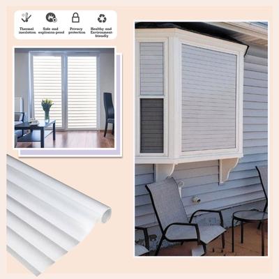 Einweg-Fensterfolie, horizontal, Glas, Fensterläden, Sichtschutz, statisch, klebefrei, Fensteraufkleber, lichtdurchlässig, für Büro und Zuhause