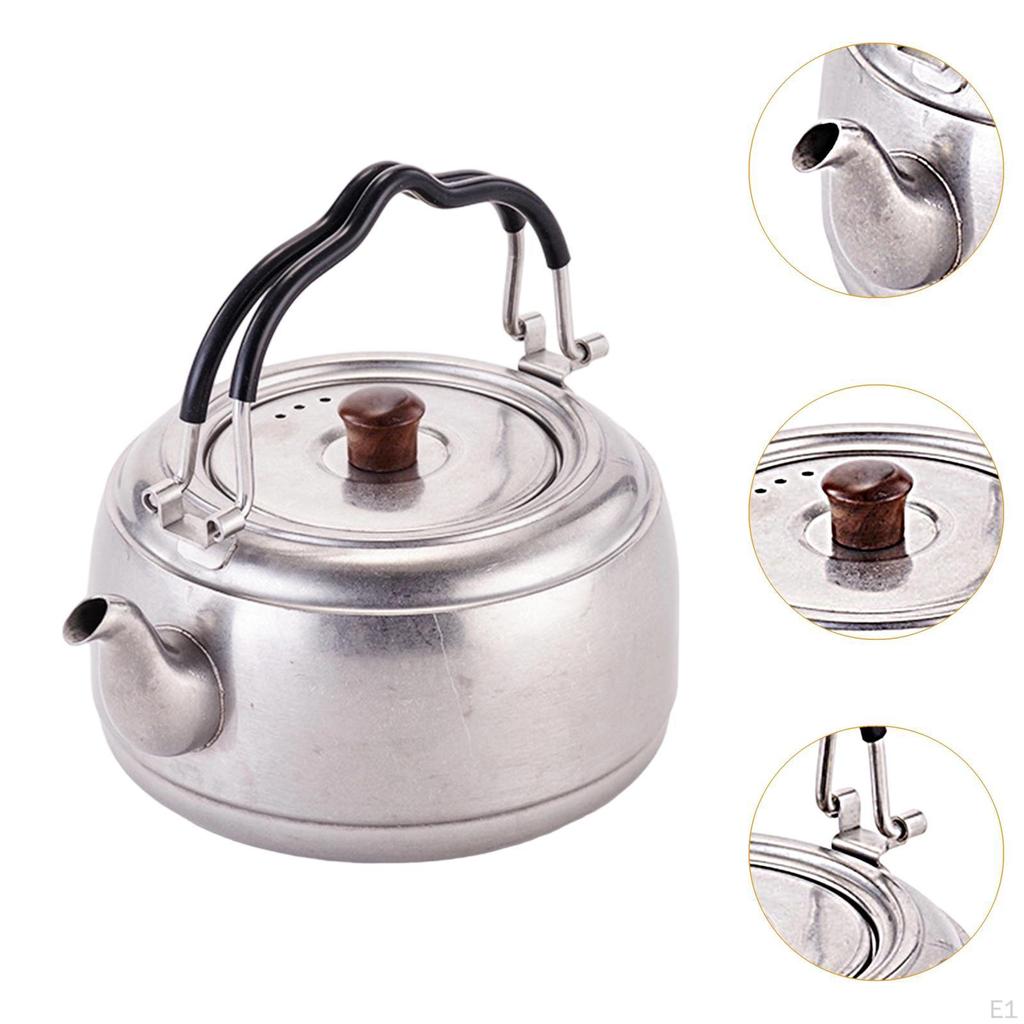 Picnic Tea Kettle Water Kitchenware 0.8L Foldable Handle Thickened Boiling Pot