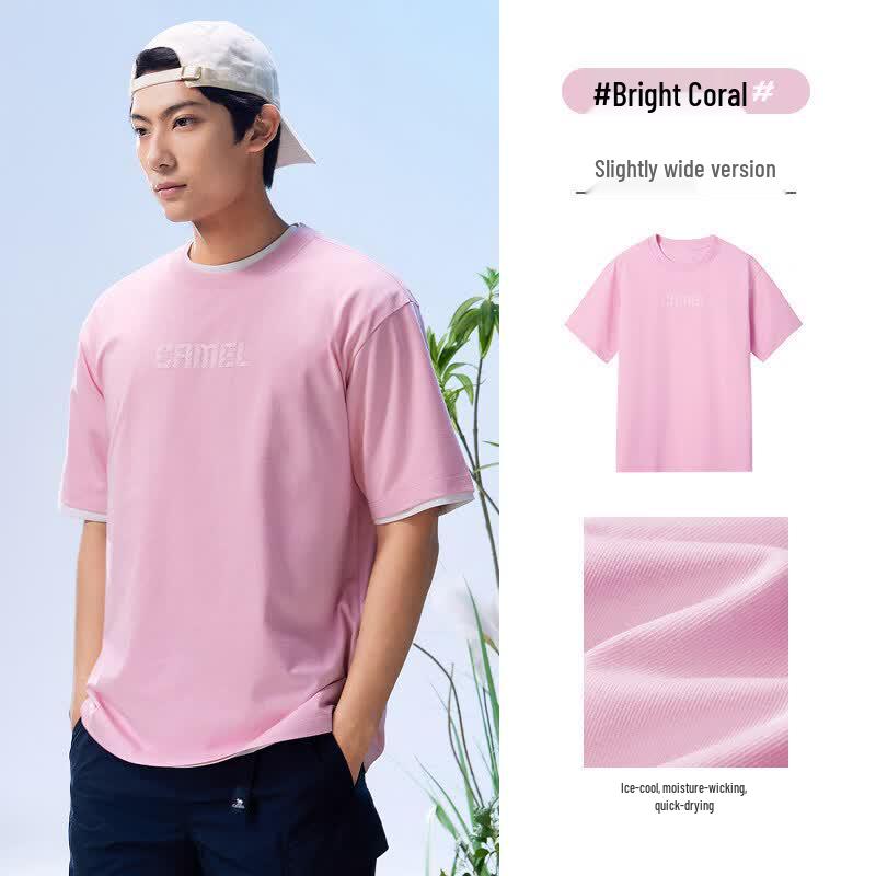 Camel Unisex Crew Neck Short Sleeve T-Shirt