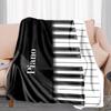 1PC Piano Keys Music Printed Blanket, All Season Lightweight Home Office Outdoor Nap Multifunctional Blanket A17