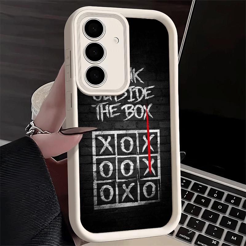 

Phone Case for Samsung Galaxy S26 S25 Ultra S24 FE Think Outside The Box Shell S23 Plus S22 + S21 S20 5G Soft Silicone Funda Samsung S22 Ultra