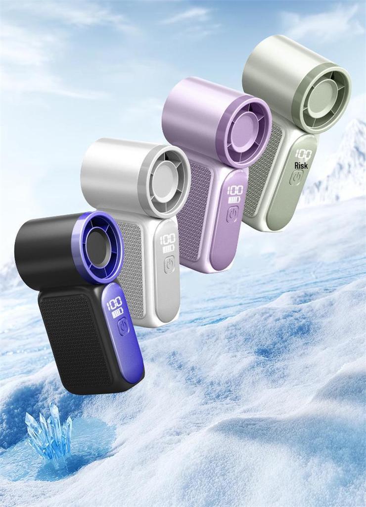 2025 Turbo Mini Handheld Fan: High-Speed, USB Rechargeable, Long Battery Life, Portable & Powerful for Outdoor Use