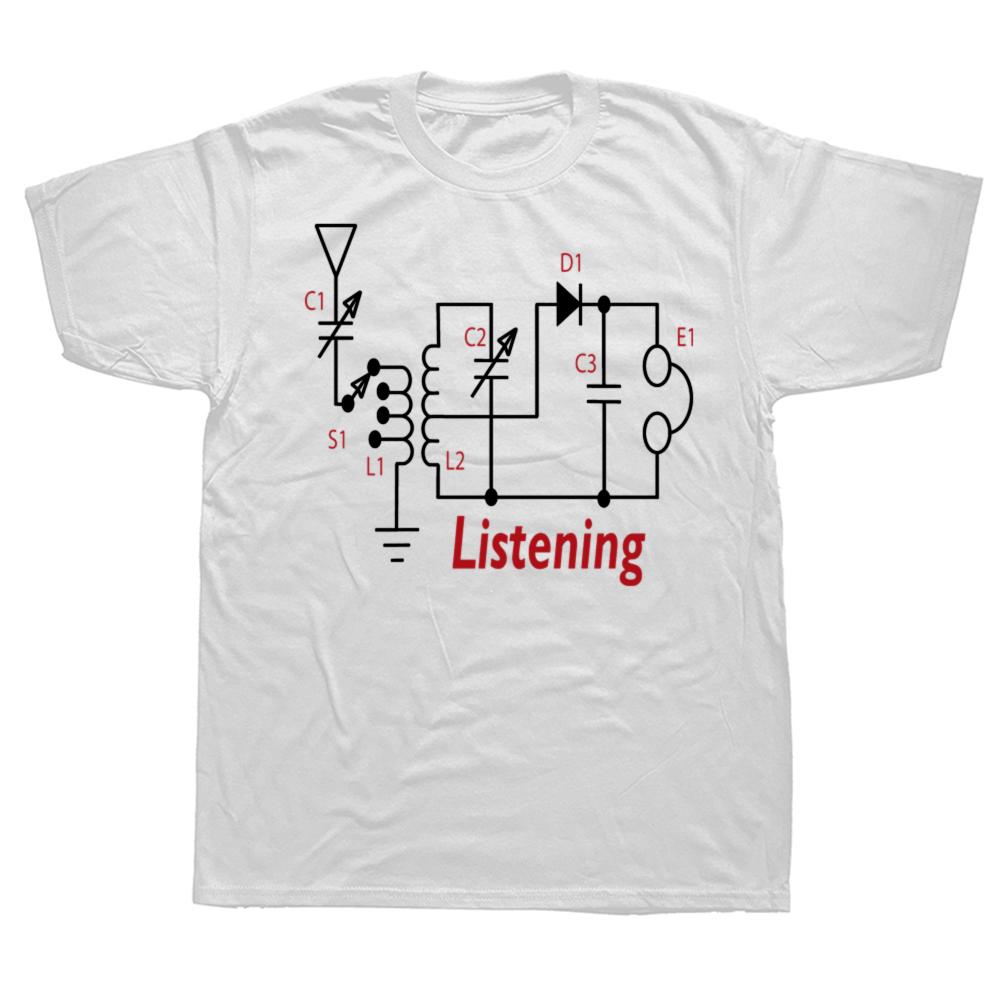 Funny Amateur Ham Radio Operator Printing T-shirts Men Women's Fashion Casual Tshirt 100% Cotton Loose Oversized T Shirt
