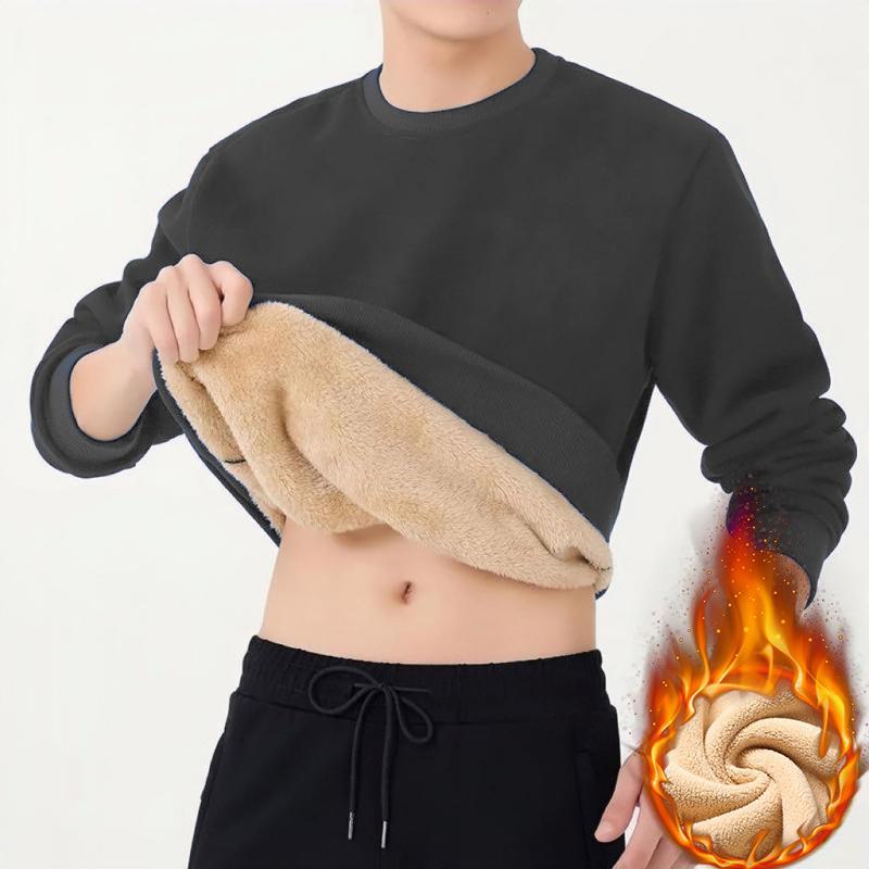 

Модный мужской свитер из овчины, свободный, теплый, плюшевый, 2024 года, зима L темно-серого