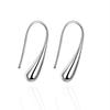 4 Pcs/Set Women Jewelry Set Water Drop Shape Polished Metal Adjustable Open Design Earrings Necklace Bangle Ring Set Lady Daily Jewelry