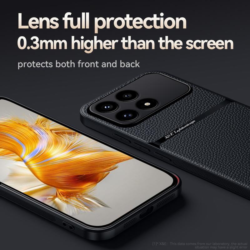 For Mi Poco X8 X7 X6 F8 F7 F6 M8 M7 Pro F8 F7 Ultra X8Promax C81 C75 C71 Leather Litchi Texture with Ultra-Thin Slim Phone Case
