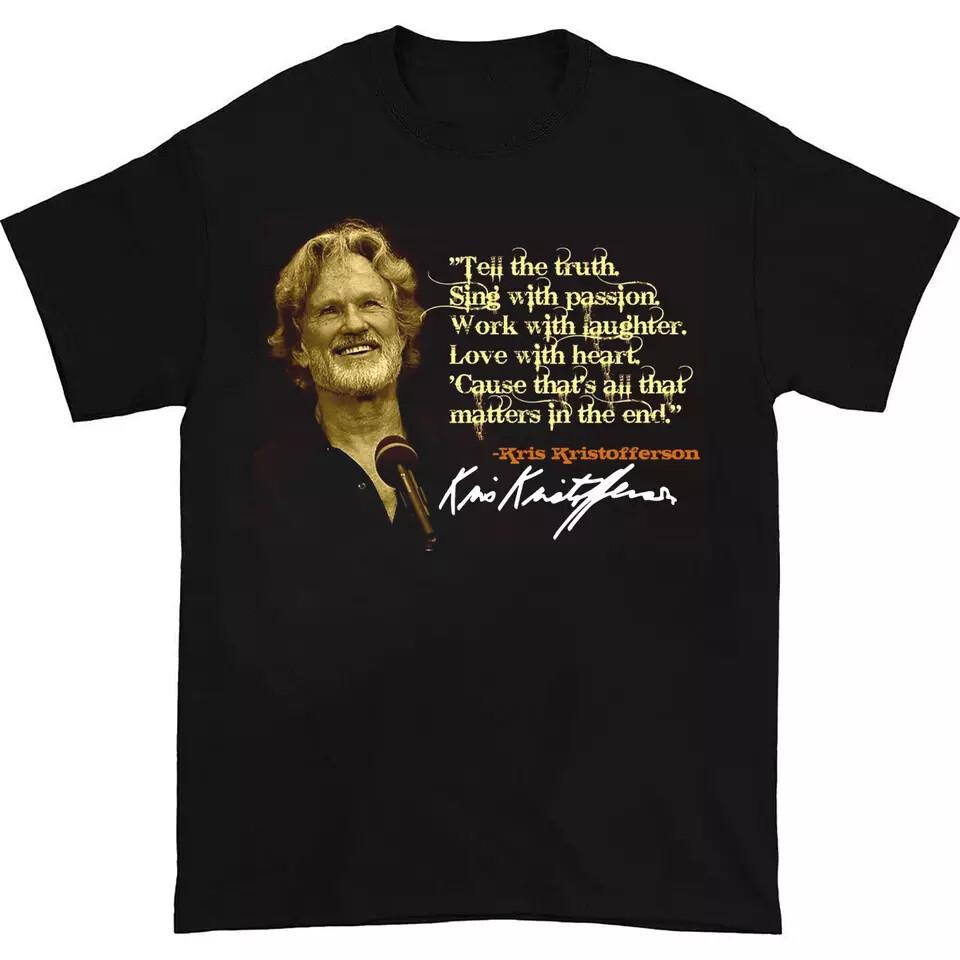 Collection Kris Kristofferson Quotes Gift For Fan Tshirt Unisex T-Shirt L