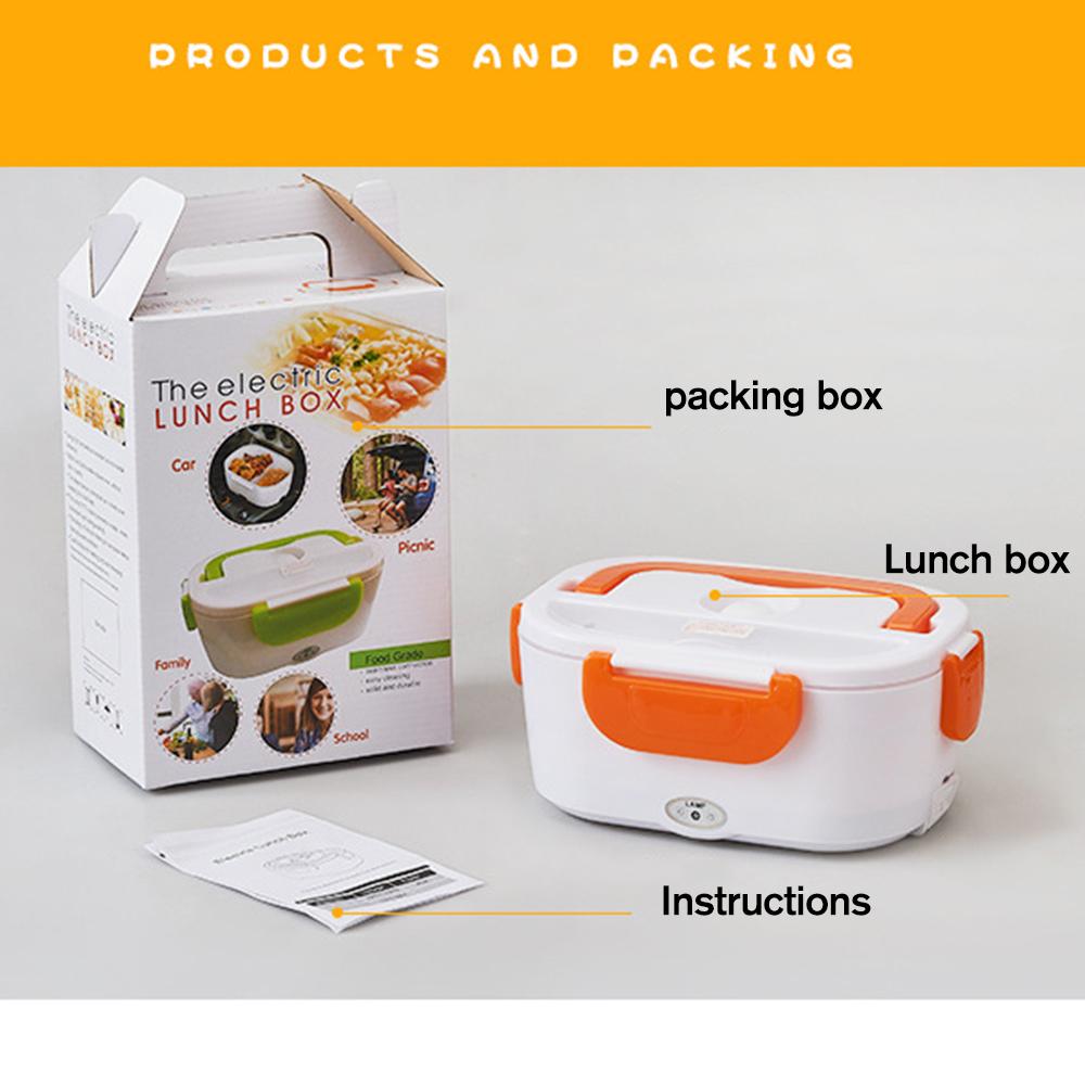 Portable Electric Food Warmer Heater, 12-24V 110/220V Lunch Box For Home Car Use, Food Container Rice Container Dinnerware Sets