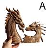 Retro Style Simulation Dragon Statue Wall Hanging Unique Dragons Decor Resin Courtyard Garden Home Decoration Artwork Craft Gift