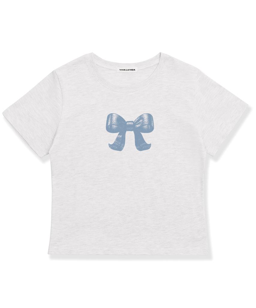 Bibalabida Ribbon Crop Short Sleeve T-Shirt