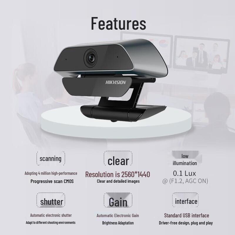 HIKVISION DS-U14 2K Advanced Webcam