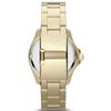 Fossil Ladies' Quartz Watch - 42mm Gold Dial & Genuine Leather Strap, 50M Water Resistance AM4482
