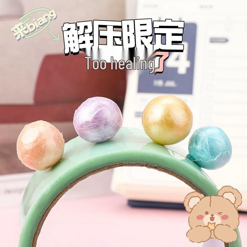 Large Decompression Sticky Ball Tape - Macaron Colors