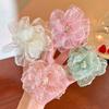 New Sweet Mesh Flower Hair Clip Women Girls Side Section Bangs Hairpin Seaside Vacation Photo Hair Accessories