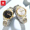 OLEVS 5568 Classic Quartz Wristwatch For Men Top Brand Original Luminous Steel Strap Dual Calendar Waterproof Business Man Watch
