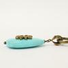 STEPHEN DWECK Flower Turquoise Drop Top Chain Necklace Gold/BlueUsed