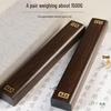 Black Rosewood Calligraphy Paperweight & Ruler Gift Set - Four Treasures for Beginner Study
