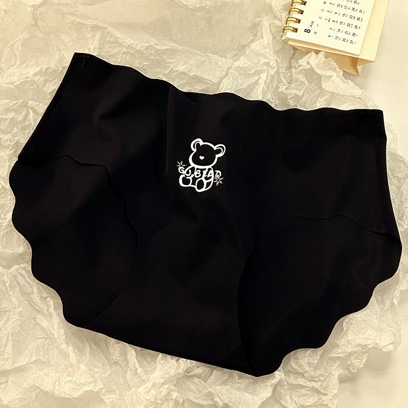 פשוט קרח משי אמצע מותן גל מותן תחתוני ילדה נוחים תחתוני מפשעה תחתוני תחתון הדפס קריקטורה חמוד