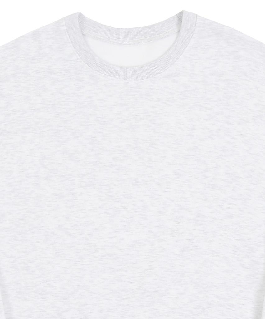GRAVER [Unisex] Elbow 1968 Logo Sweatshirt_Melange White