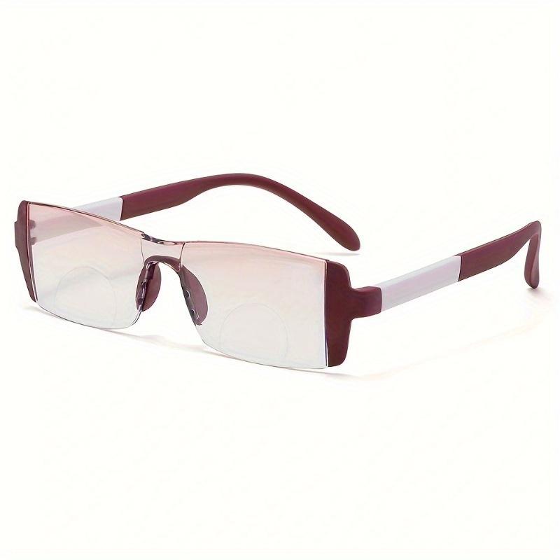 Blaulichtfilter Bifokale Lesebrille Damen Rahmenlos Herren Presbyopie Brille +100 Bis +400