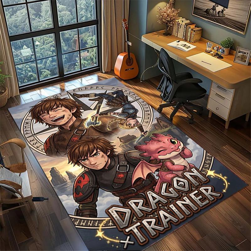 Large Area Floor Mat Rug Carpet "How To Train Your Dragon" Non Slip Washable Home Bedroom Decor—kwq33