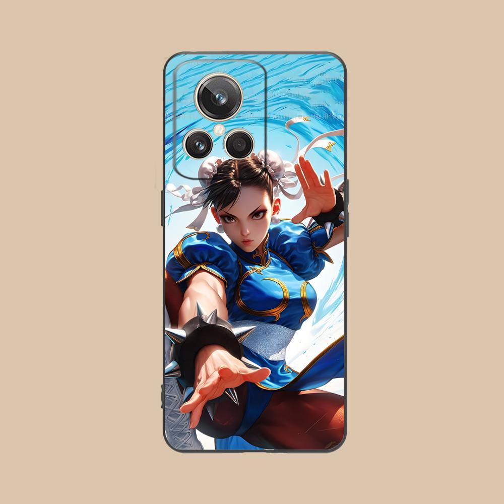 Street Fighter Chunli Phone Case for Realme 15 14 13 12 11 10 9 Pro Plus T i Lite 5G Colorful Printing Cover Luxury Pretty Cover
