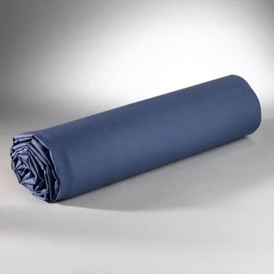 Fitted Sheet - Cotton - 160x200 Cm - 57 Threads - Navy Blue - 27 Cm Bonnet