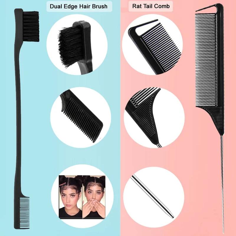 10PCS Hair Professional Candy Color Hair Styling Pointy Tail Comb for Wig, Partition, Braid, Hair Dye, and Highlights Hair Tool