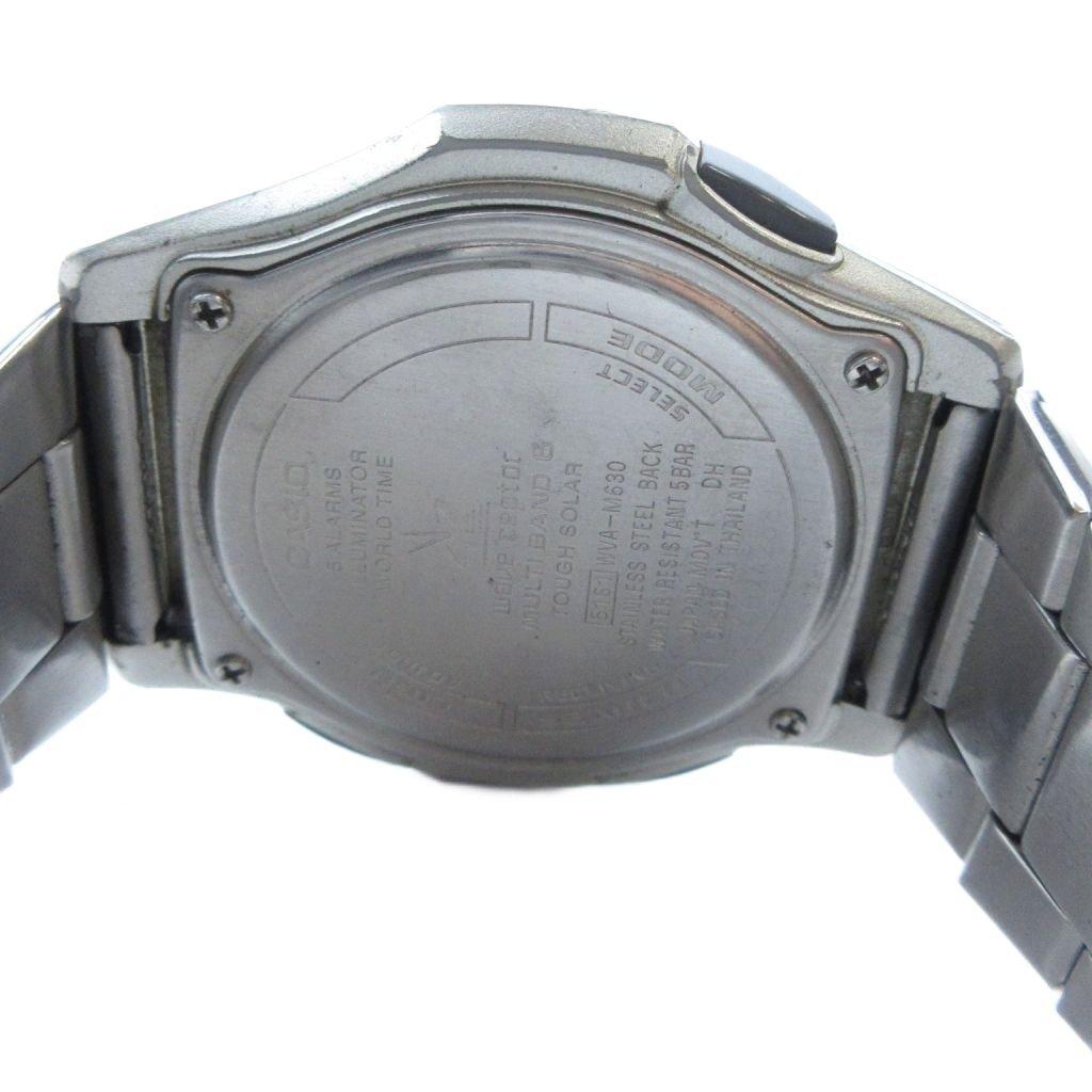 CASIO WAVE CEPTOR Solar with Silver WVA-M630 Watch, Analog-Digital, Calendar, Color, Men's. (GY18 /MQ)