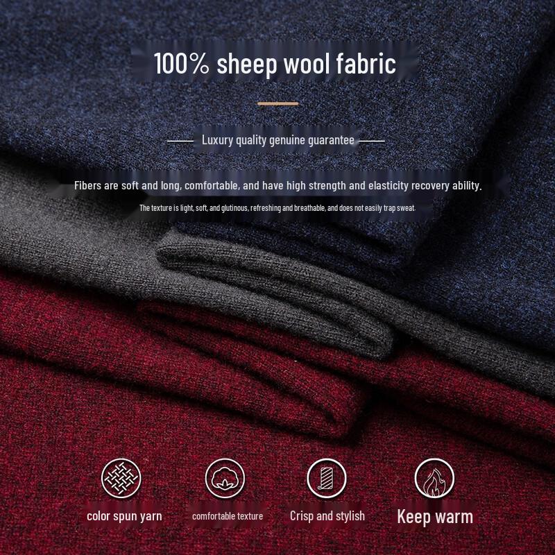 MONTAGUT Men's Merino Wool Business Sweater